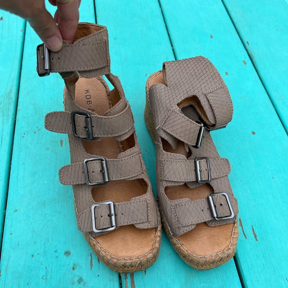 Kelsi Dagger platform buckle wedges. Worn a handful in times, in good condition